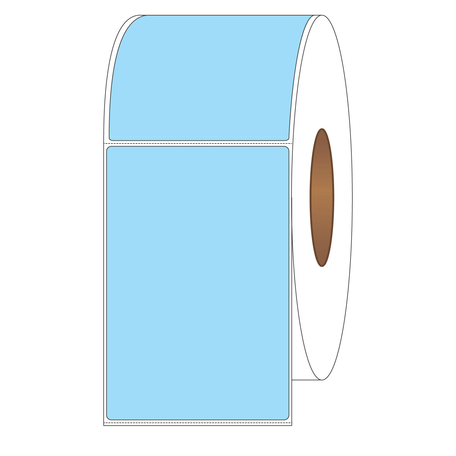 4" x 6" General Use Labels, w/ Perf Thermal Transfer Labels, Perforated, Tinted, Blue (2975), 1000 per roll (4 Rolls per Carton) - Image 2