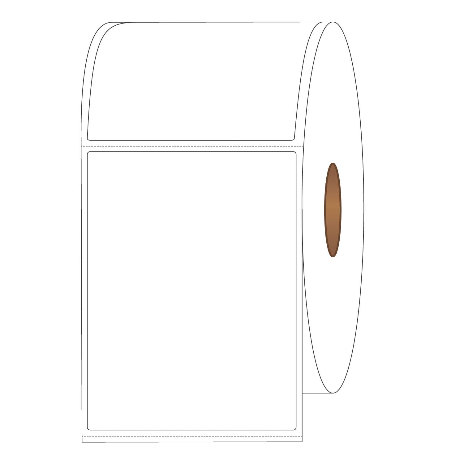 4" x 6" General Use Labels, w/ Perf Removable Adhesive Thermal Transfer Labels, Perforated, 1000 per roll (4 Rolls per Carton) - Image 2