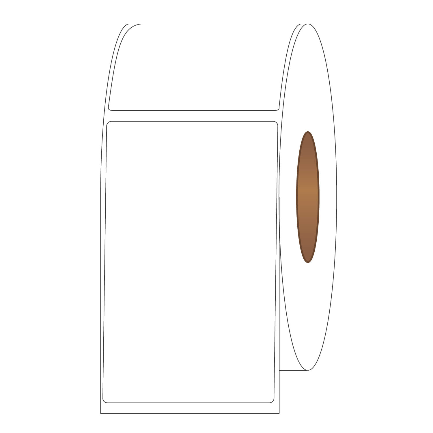 4" x 6-1/2" General Use Labels, Non-Perf Thermal Transfer Labels, 900 per roll (4 Rolls per Carton) - Image 2