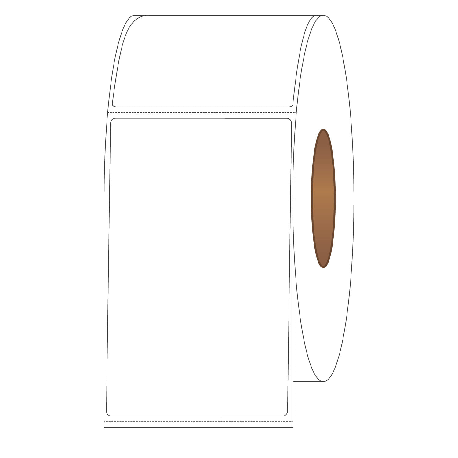 4" x 6-1/2" General Use Labels, w/ Perf Thermal Transfer Labels, Perforated, 900 per roll (4 Rolls per Carton) - Image 2
