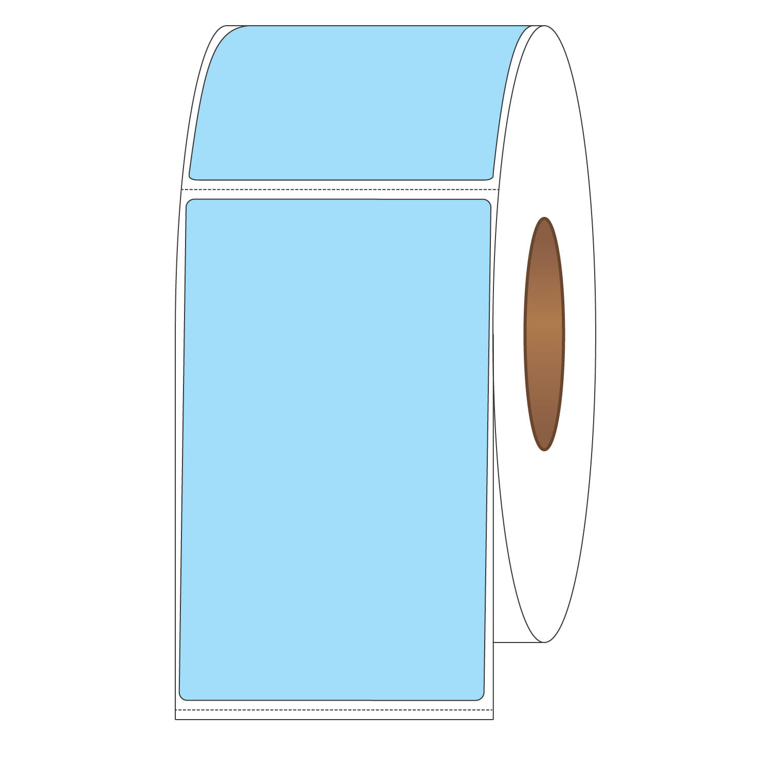 4" x 6-1/2" General Use Labels, w/ Perf Thermal Transfer Labels, Perforated, Tinted, Blue (2975), 900 per roll (4 Rolls per Carton) - Image 2