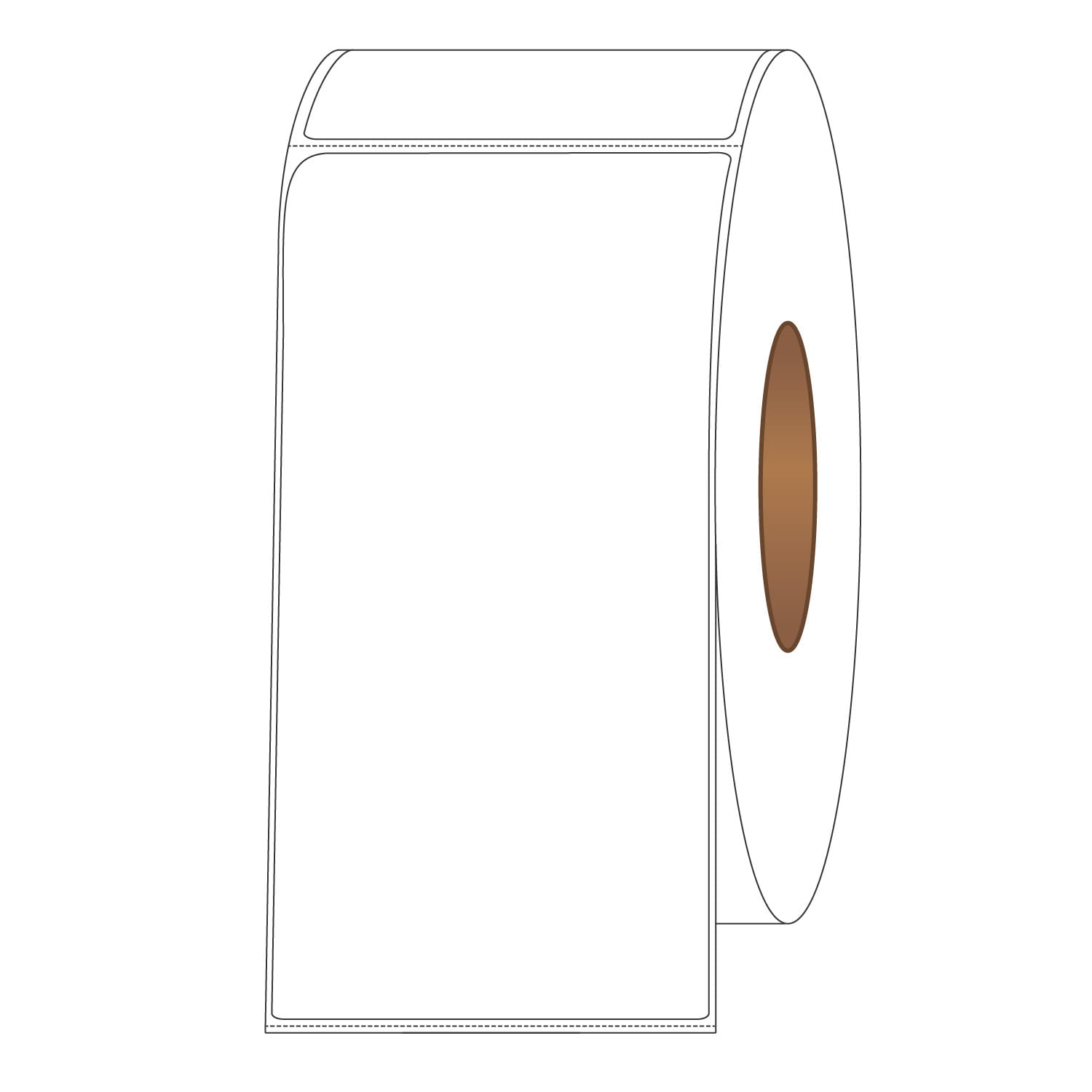 4" x 8" General Use Labels, w/ Perf Thermal Transfer Labels, Perforated, 750 per roll (4 Rolls per Carton) - Image 2