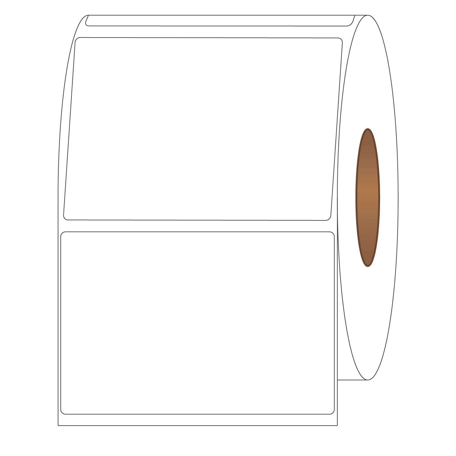 6" x 4" General Use Labels, Non-Perf Thermal Transfer Labels, 1500 per roll (4 Rolls per Carton) - Image 2
