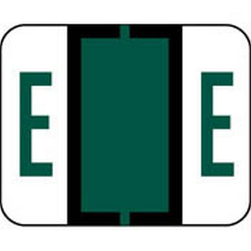 Smead Compatible "E" Labels, Polylaminated Stock, 1" X 1-1/4" Individual Letters - Roll of 500