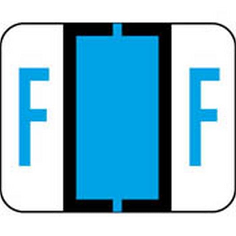 Smead Compatible "F" Labels, Polylaminated Stock, 1" X 1-1/4" Individual Letters - Roll of 500
