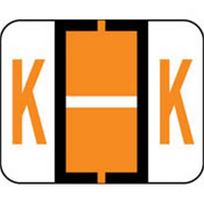 Smead Compatible "K" Labels, Polylaminated Stock, 1" X 1-1/4" Individual Letters - Roll of 500