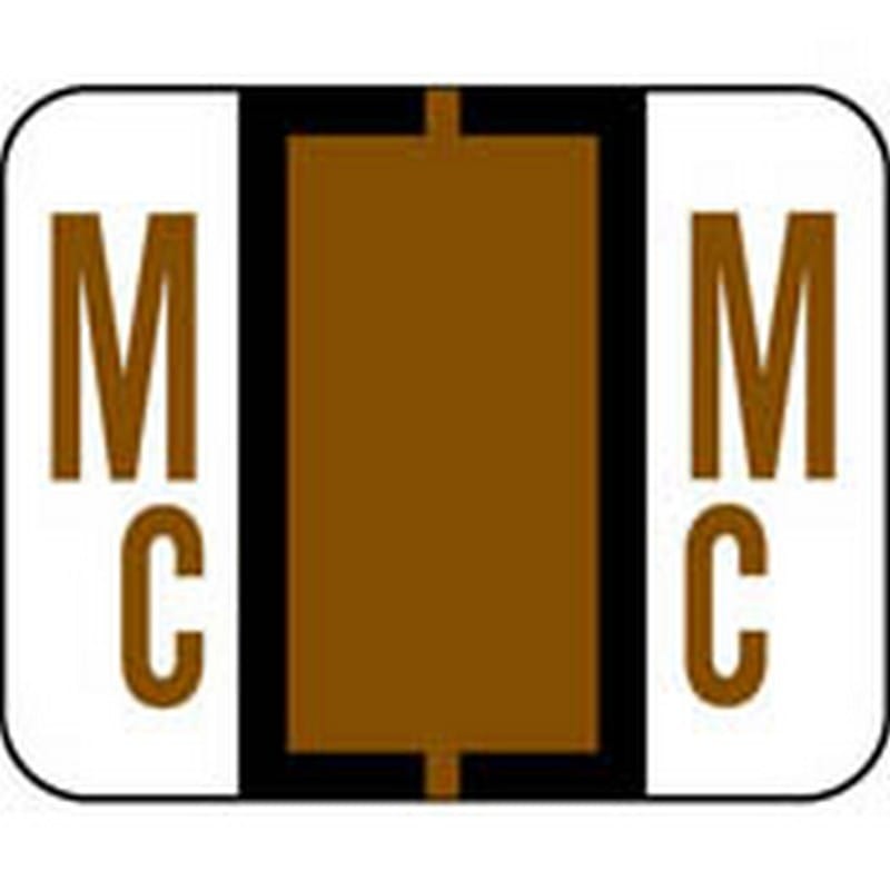 Smead Compatible "Mc" Labels, Polylaminated Stock, 1" X 1-1/4" Individual Letters - Roll of 500