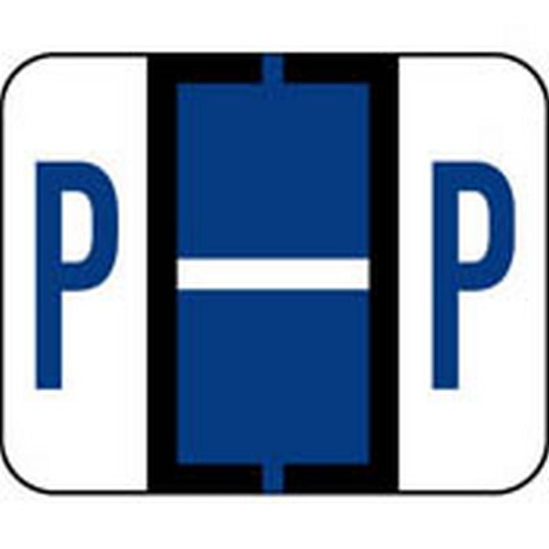 Smead Compatible "P" Labels, Polylaminated Stock, 1" X 1-1/4" Individual Letters - Roll of 500
