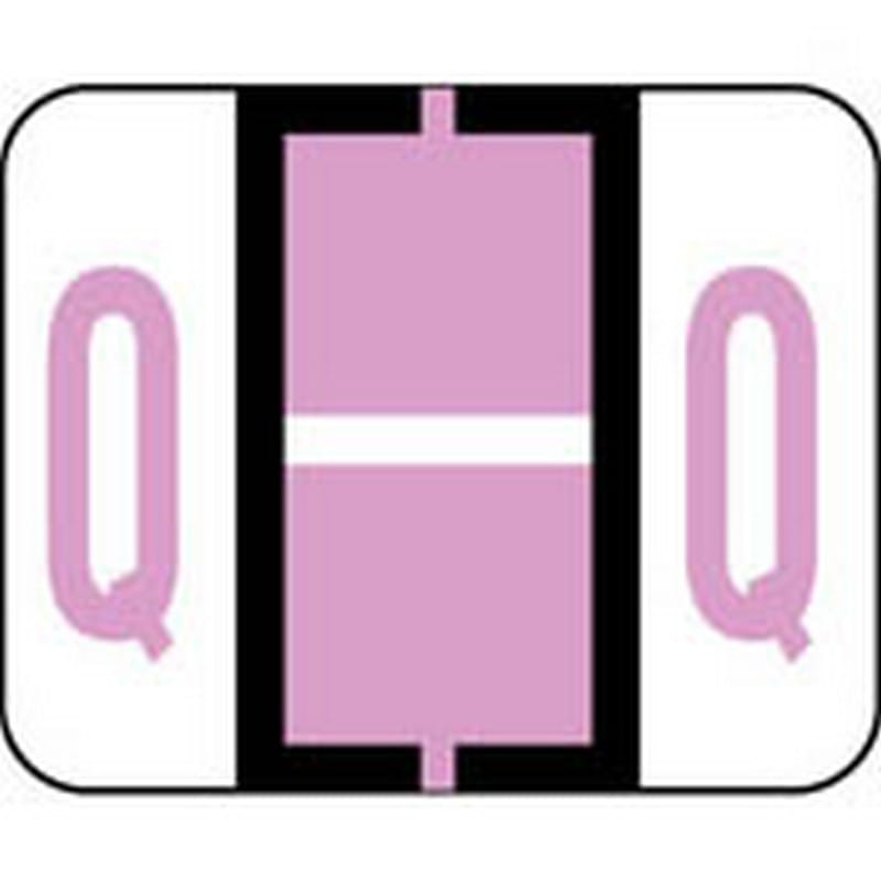 Smead Compatible "Q" Labels, Polylaminated Stock, 1" X 1-1/4" Individual Letters - Roll of 500