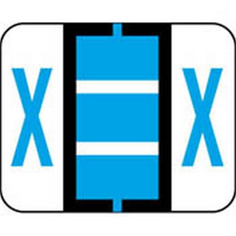 Smead Compatible "X" Labels, Polylaminated Stock, 1" X 1-1/4" Individual Letters - Roll of 500