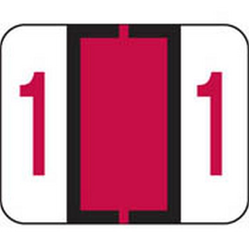 Smead Compatible Numeric "1" Labels, Polylaminated Stock, 1" X 1-1/4" Individual Numbers - Roll of 500