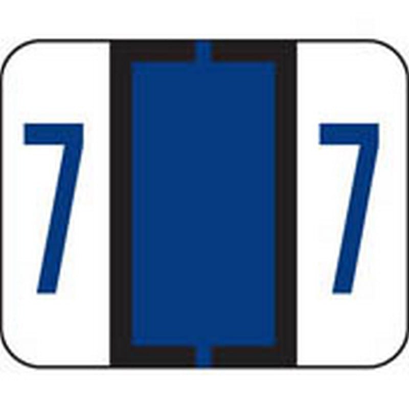 Smead Compatible Numeric "7" Labels, Polylaminated Stock, 1" X 1-1/4" Individual Numbers -Roll of 500