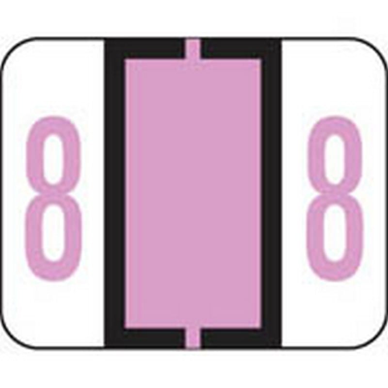 Smead Compatible Numeric "8" Labels, Polylaminated Stock, 1" X 1-1/4" Individual Numbers - Roll of 500