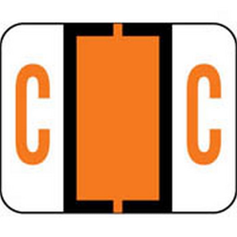 Smead Compatible "C" Labels, Polylaminated Stock, 1" X 1-1/4" Individual Letters - Pack of 120