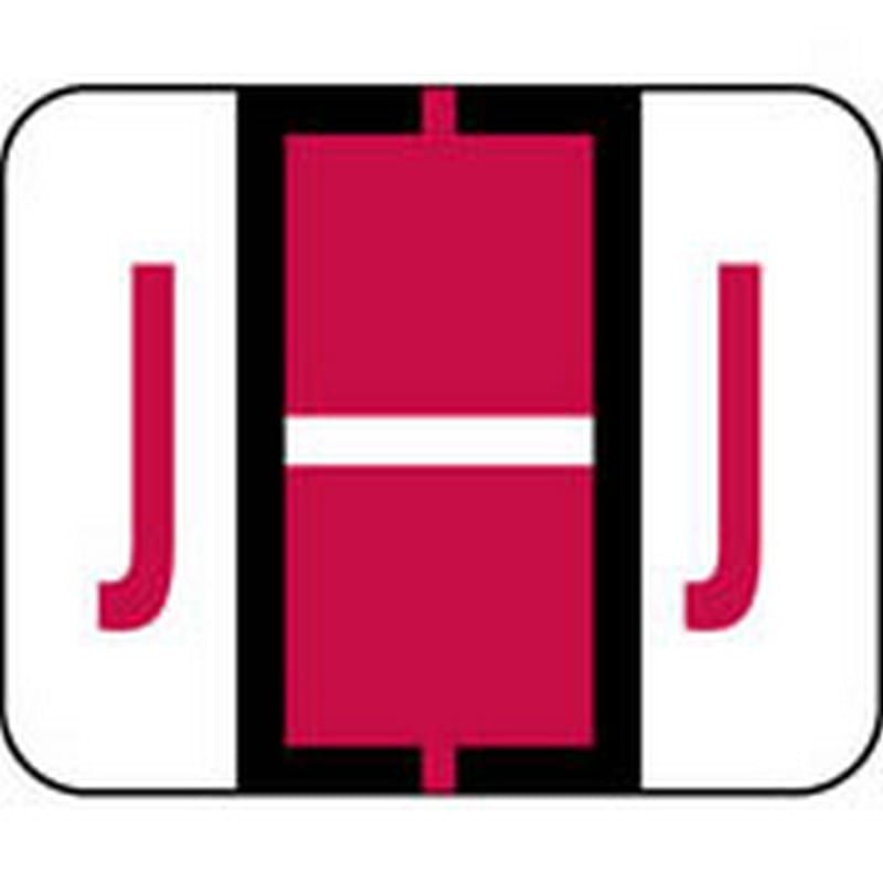 Smead Compatible "J" Labels, Polylaminated Stock, 1" X 1-1/4" Individual Letters - Pack of 120