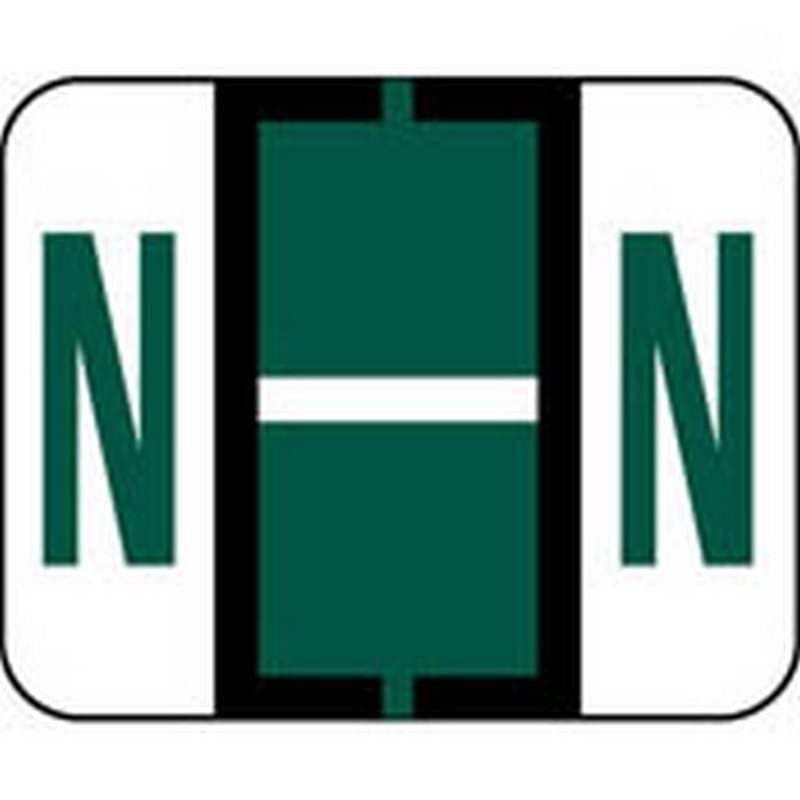 Smead Compatible "N" Labels, Polylaminated Stock, 1" X 1-1/4" Individual Letters - Pack of 120