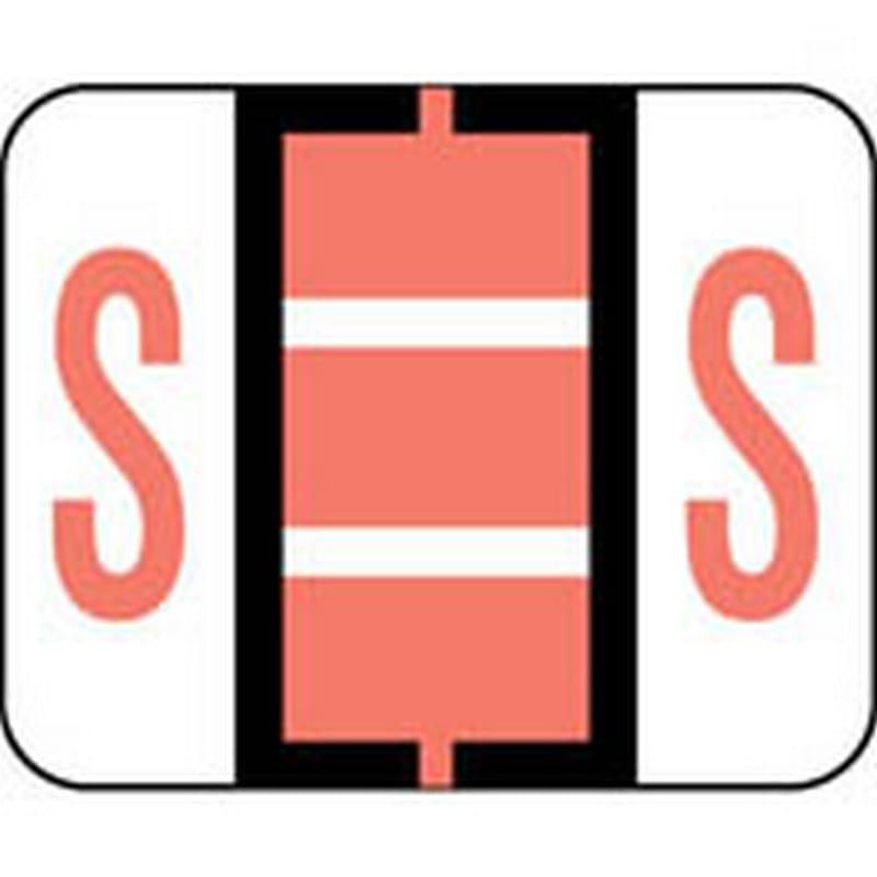 Smead Compatible "S" Labels, Polylaminated Stock, 1" X 1-1/4" Individual Letters - Pack of 120