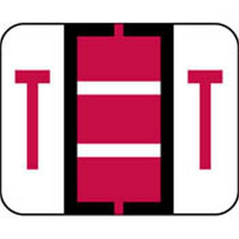 Smead Compatible "T" Labels, Polylaminated Stock, 1" X 1-1/4" Individual Letters - Pack of 120