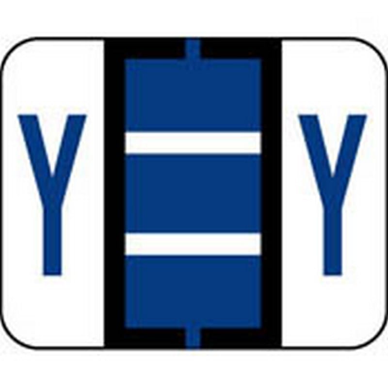 Smead Compatible "Y" Labels, Polylaminated Stock, 1" X 1-1/4" Individual Letters - Pack of 120
