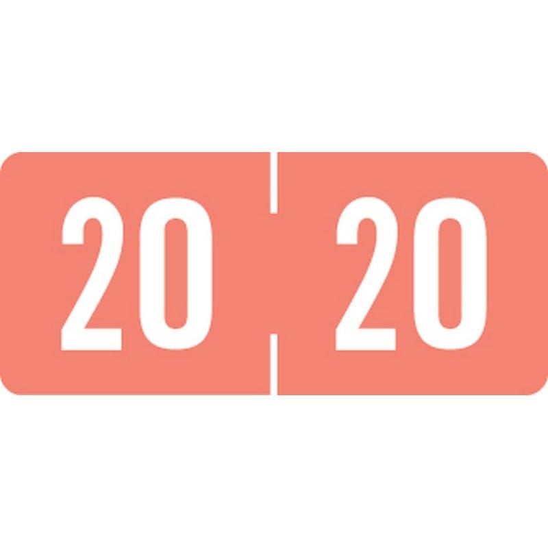 Tab Products Compatible "20" Yearband Labels, 1/2" X 1-1/8" - Roll of 500