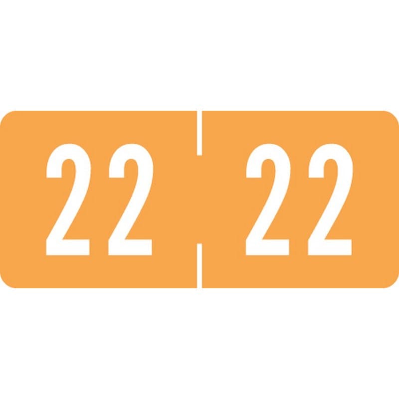 Tab Products Compatible "22" Yearband Labels, 1/2" X 1-1/8" - Roll of 500