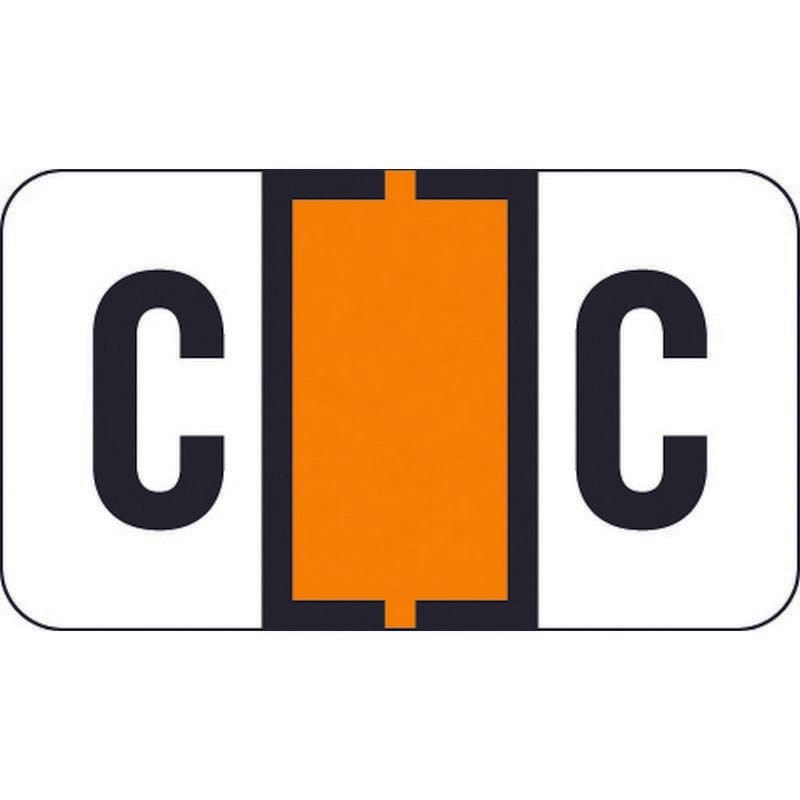 Traco Compatible "C" Labels, Polylaminated Stock, 15/16 " X 1-5/8" Individual Letters - Roll of 500
