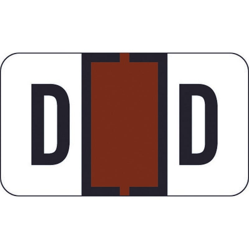 Traco Compatible "D" Labels, Polylaminated Stock, 15/16 " X 1-5/8" Individual Letters - Roll of 500