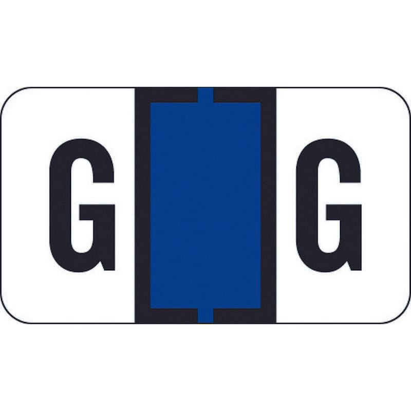 Traco Compatible "G" Labels, Polylaminated Stock, 15/16 " X 1-5/8" Individual Letters - Roll of 500