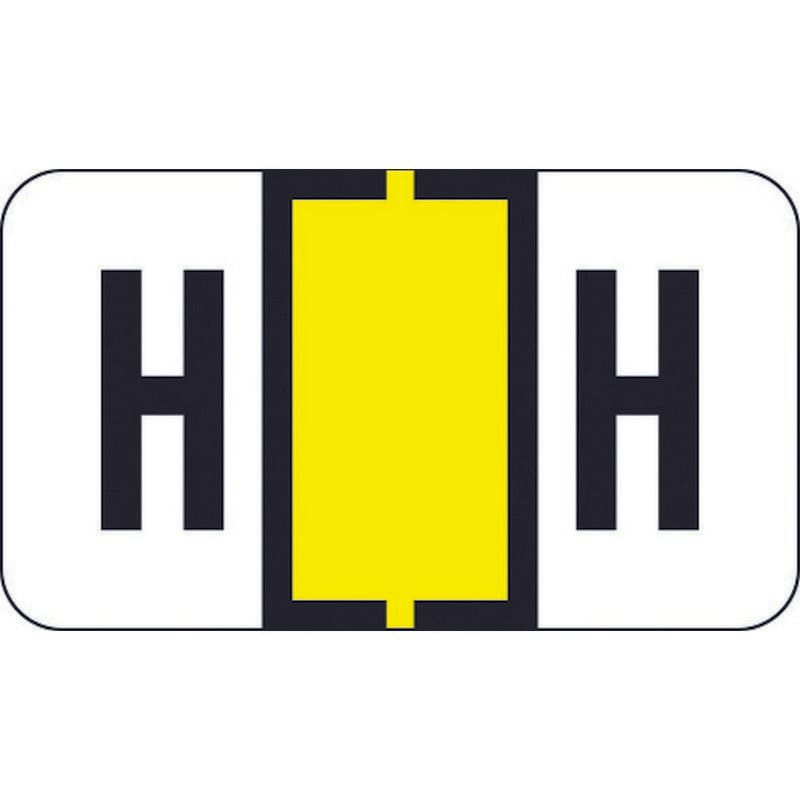 Traco Compatible "H" Labels, Polylaminated Stock, 15/16 " X 1-5/8" Individual Letters - Roll of 500