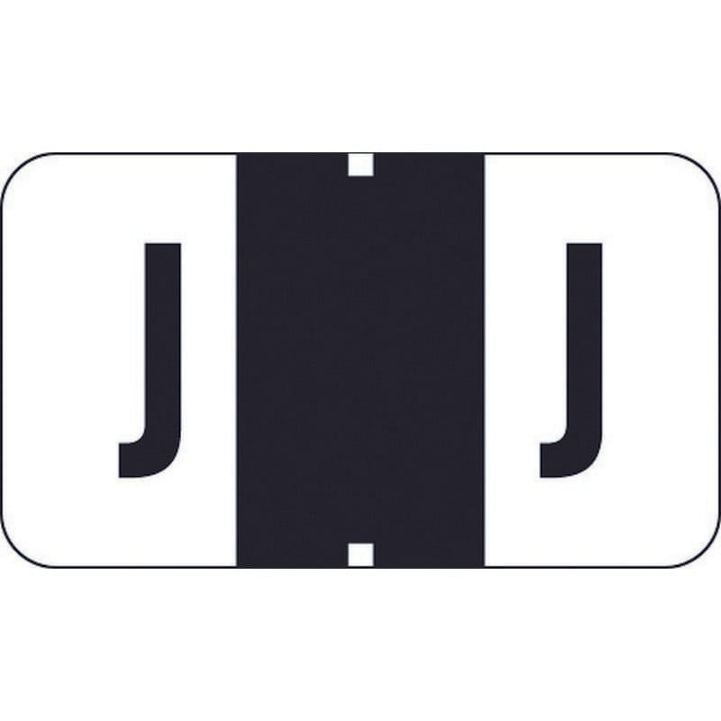 Traco Compatible "J" Labels, Polylaminated Stock, 15/16 " X 1-5/8" Individual Letters - Roll of 500