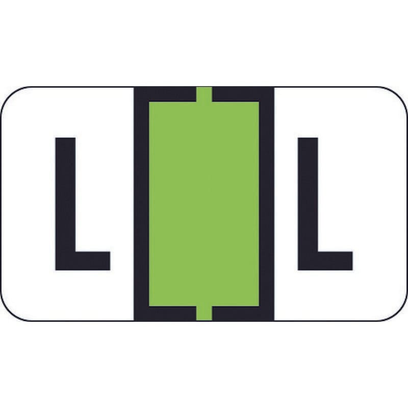 Traco Compatible "L" Labels, Polylaminated Stock, 15/16 " X 1-5/8" Individual Letters - Roll of 500
