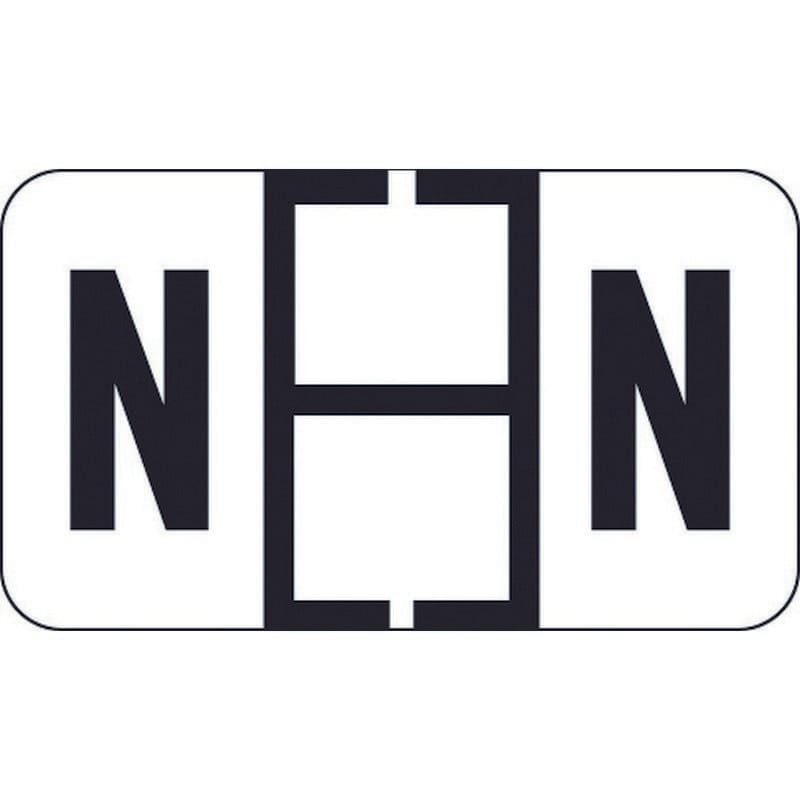 Traco Compatible "N" Labels, Polylaminated Stock, 15/16 " X 1-5/8" Individual Letters - Roll of 500