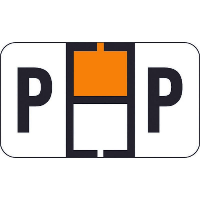 Traco Compatible "P" Labels, Polylaminated Stock, 15/16 " X 1-5/8" Individual Letters - Roll of 500