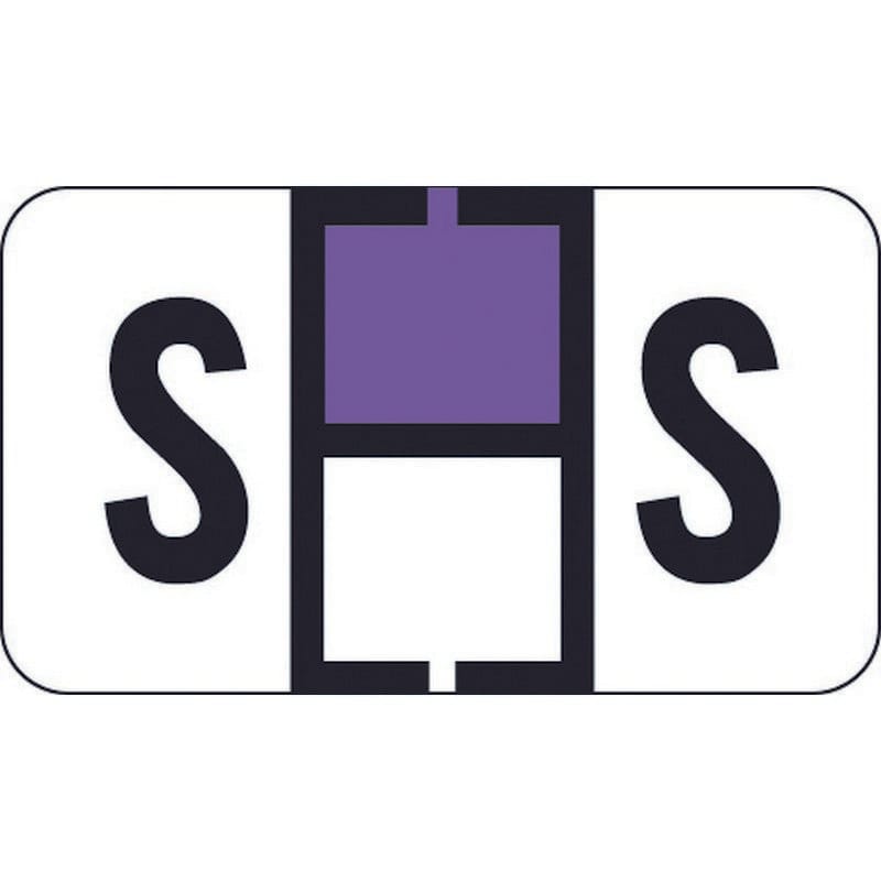 Traco Compatible "S" Labels, Polylaminated Stock, 15/16 " X 1-5/8" Individual Letters - Roll of 500