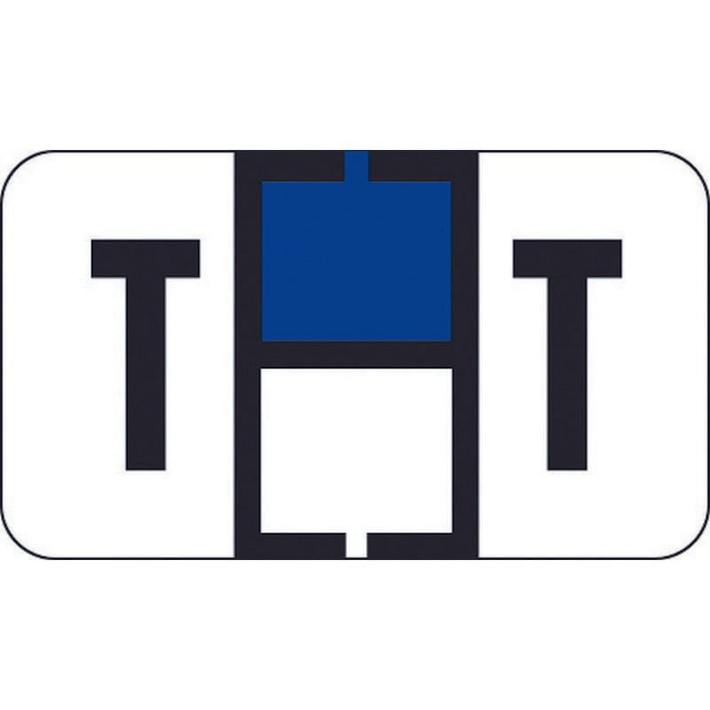 Traco Compatible "T" Labels, Polylaminated Stock, 15/16 " X 1-5/8" Individual Letters - Roll of 500