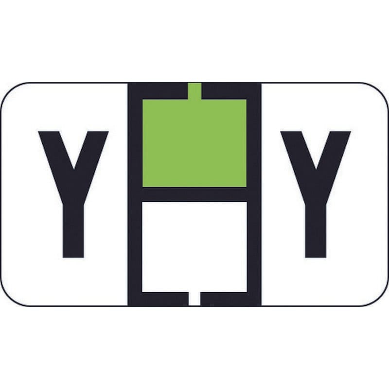 Traco Compatible "Y" Labels, Polylaminated Stock, 15/16 " X 1-5/8" Individual Letters - Roll of 500
