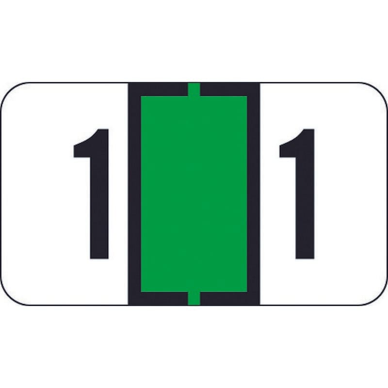 Traco Compatible Numeric "1" Labels, Laminated Stock, 1/2" X 1" Individual Numbers - Roll of 500