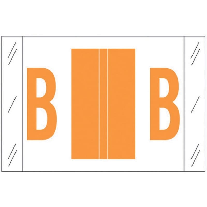 Tabbies Compatible "B" Labels, Polylaminated 100# Stock, 1 " X 1-1/2" Individual Letters - Roll of 500