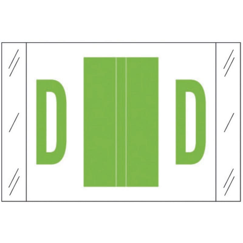Tabbies Compatible "D" Labels, Polylaminated 100# Stock, 1 " X 1-1/2" Individual Letters - Roll of 500