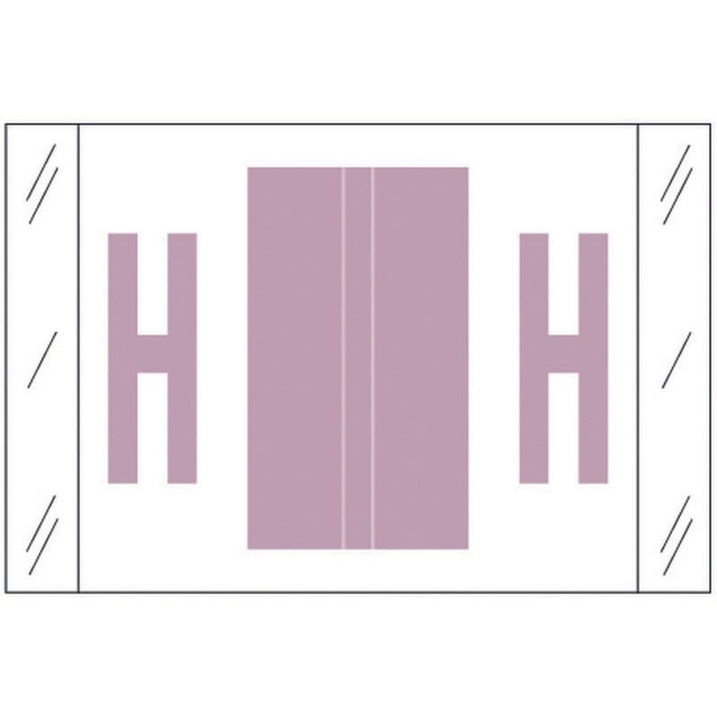 Tabbies Compatible "H" Labels, Polylaminated 100# Stock, 1 " X 1-1/2" Individual Letters -Roll of 500