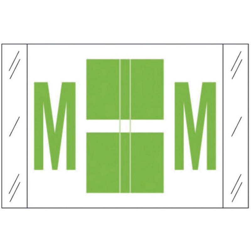 Tabbies Compatible "M" Labels, Polylaminated 100# Stock, 1 " X 1-1/2" Individual Letters - Roll of 500