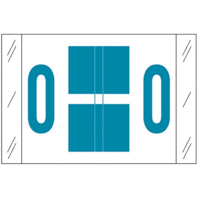 Tabbies Compatible "O" Labels, Polylaminated 100# Stock, 1 " X 1-1/2" Individual Letters - Roll of 500