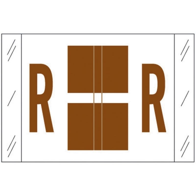 Tabbies Compatible "R" Labels, Polylaminated 100# Stock, 1 " X 1-1/2" Individual Letters - Roll of 500