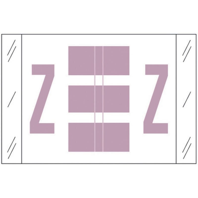 Tabbies Compatible "Z" Labels, Polylaminated 100# Stock, 1 " X 1-1/2" Individual Letters - Roll of 500