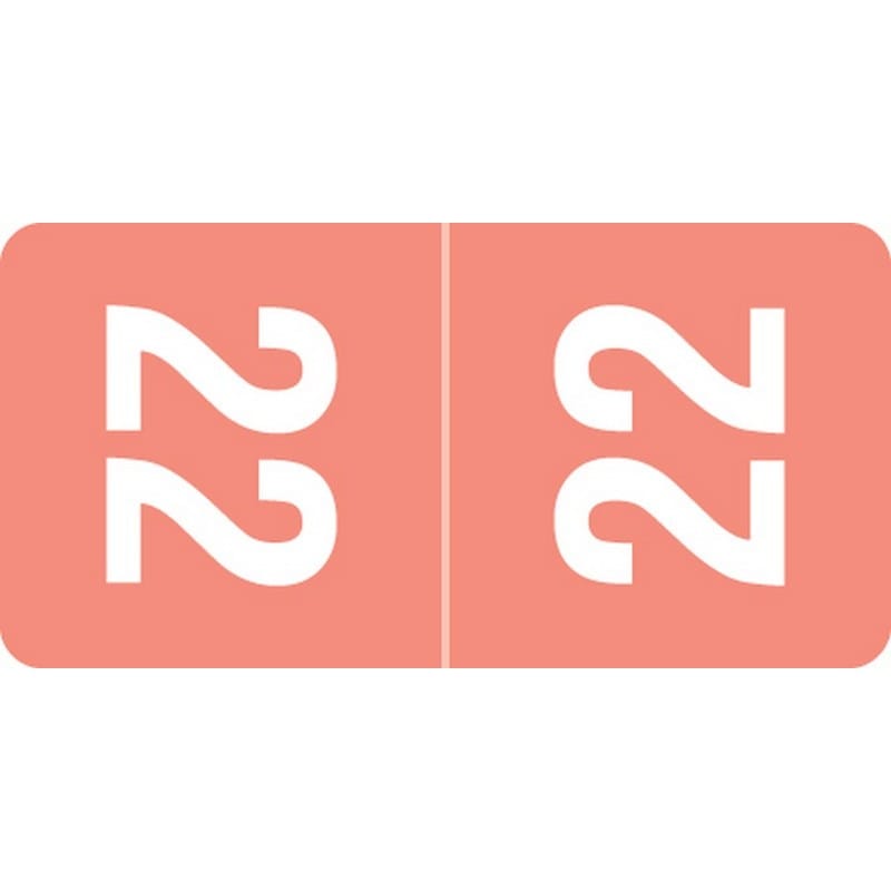 Smead Compatible "2022" Yearband Labels, Laminated Stock 1" x 1/2" - 500 per Roll