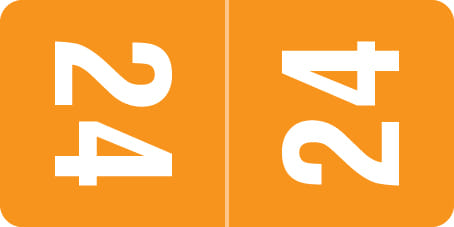 Smead Compatible "2024" Yearband Labels, Laminated Stock 1" x 1/2" - 500 per Roll