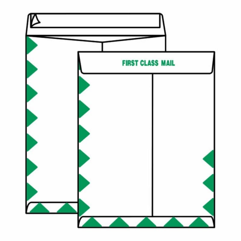 Open End First Class Tyvek Catalog Envelopes, 12" x 15-1/2", 14#, "First Class Mail" on Face and Flap (Box of 500)