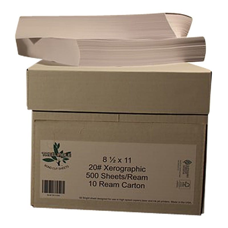 8-1/2" x 14" White 20# Stock Non-Impact Laser & Copier Paper (Carton of 5000) - Image 2