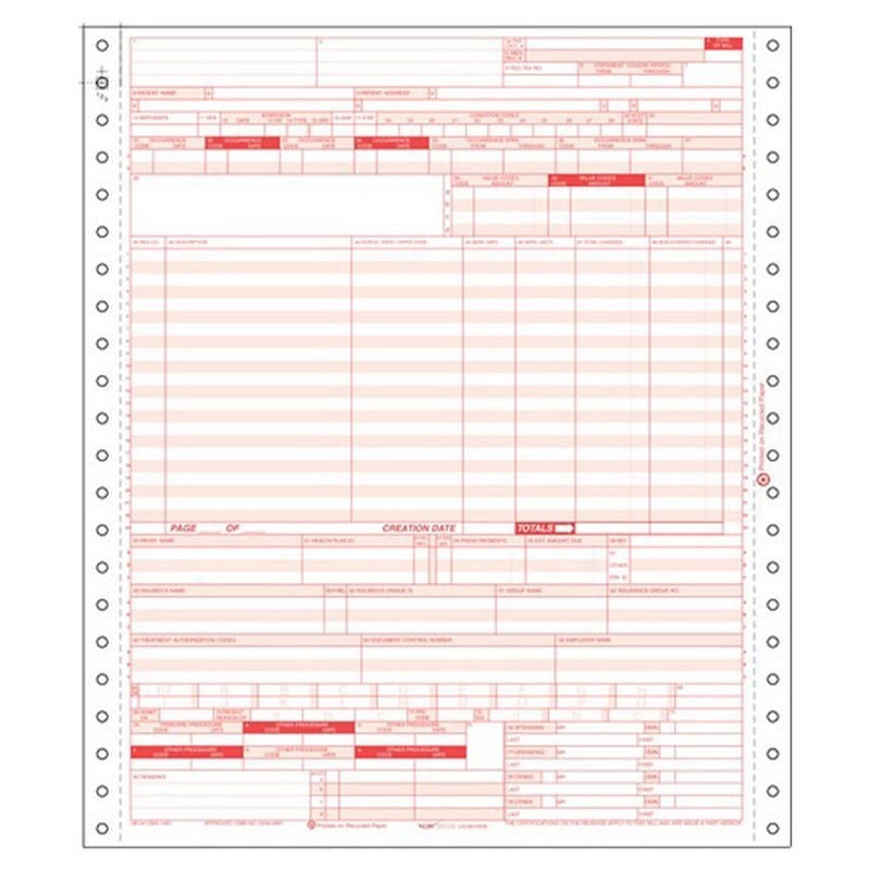 UB-04 Hospital Claim Forms