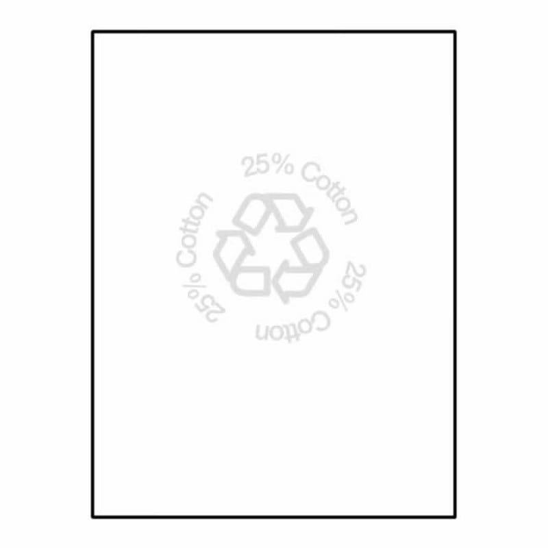 Letterhead, 8-1/2" x 11", 24#, Recycled, 25% Cotton Bond, White (95% Brightness), Watermarked (Box of 500)